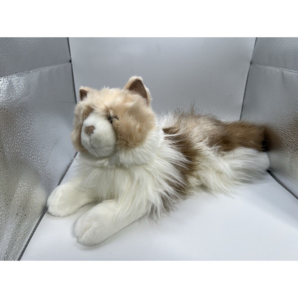 Kiki 20" Ragdoll Cat stuffed animal plush cat by Douglas Cuddle Toy Brown White